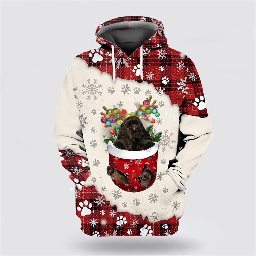 Black American Cocker Spaniel In Snow Pocket Merry Christmas All Over Print 3D Hoodie Black American Cocker Spaniel In Snow Pocket Merry Christmas All Over Print 3D Hoodie