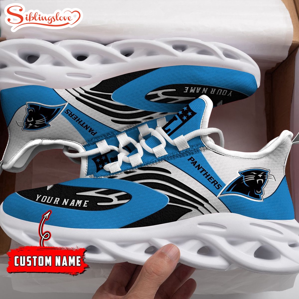 Custom Name Carolina Panthers NFL Max Soul Shoes Gift For Fans Custom Name Carolina Panthers NFL Max Soul Shoes Gift For Fans