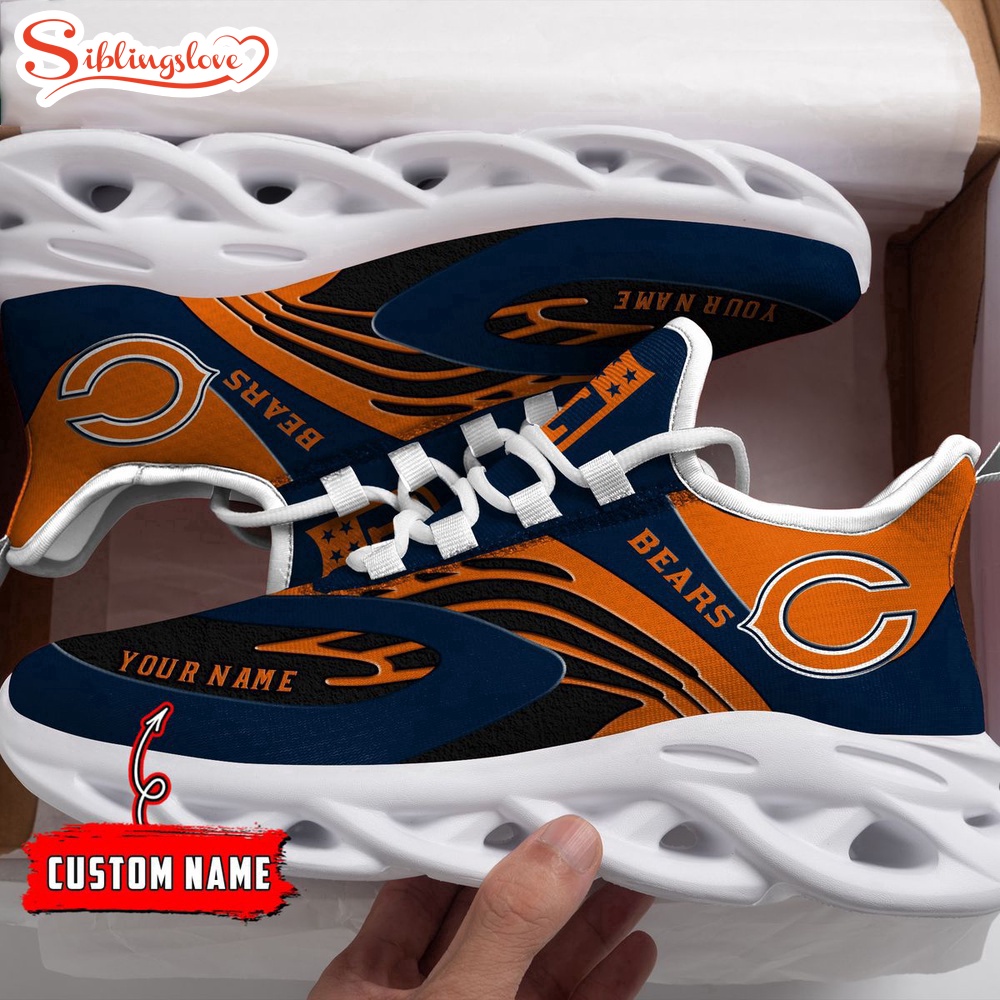 Custom Name Chicago Bears NFL Max Soul Shoes Gift For Fans Custom Name Chicago Bears NFL Max Soul Shoes Gift For Fans