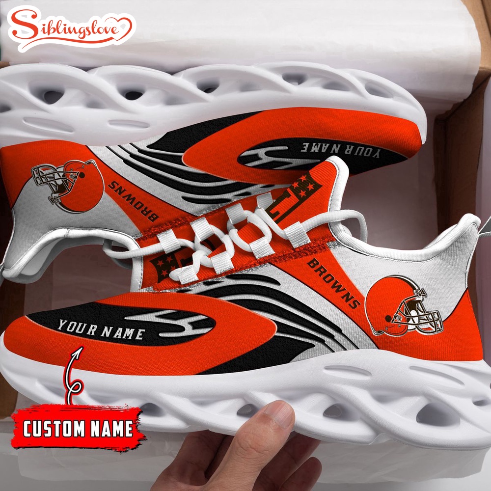 Custom Name Cleveland Browns NFL Max Soul Shoes Gift For Fans Custom Name Cleveland Browns NFL Max Soul Shoes Gift For Fans