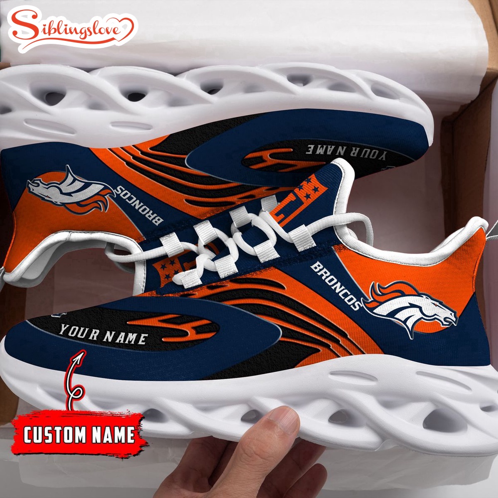 Custom Name Denver Broncos NFL Max Soul Shoes Gift For Fans