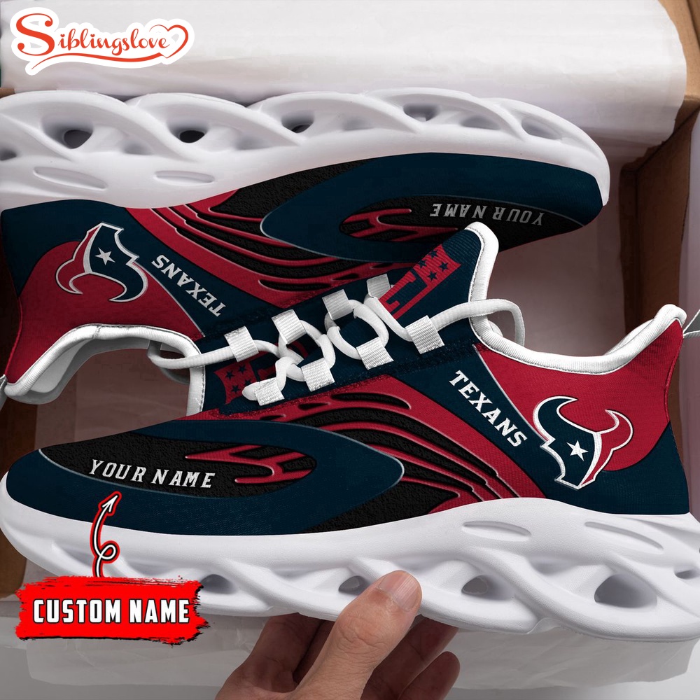 Custom Name Houston Texans NFL Max Soul Shoes Gift For Fans Custom Name Houston Texans NFL Max Soul Shoes Gift For Fans