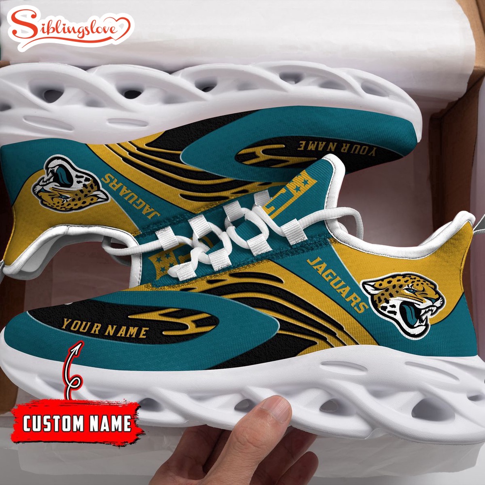 Custom Name Jacksonville Jaguars NFL Max Soul Shoes Gift For Fans Custom Name Jacksonville Jaguars NFL Max Soul Shoes Gift For Fans