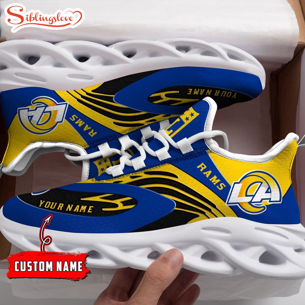 Custom Name Los Angeles Rams NFL Max Soul Shoes Gift For Fans