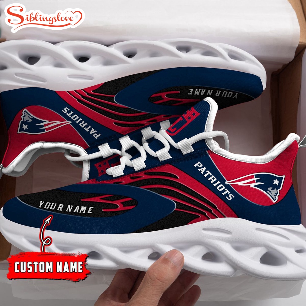Custom Name New England Patriots NFL Max Soul Shoes Gift For Fans Custom Name New England Patriots NFL Max Soul Shoes Gift For Fans