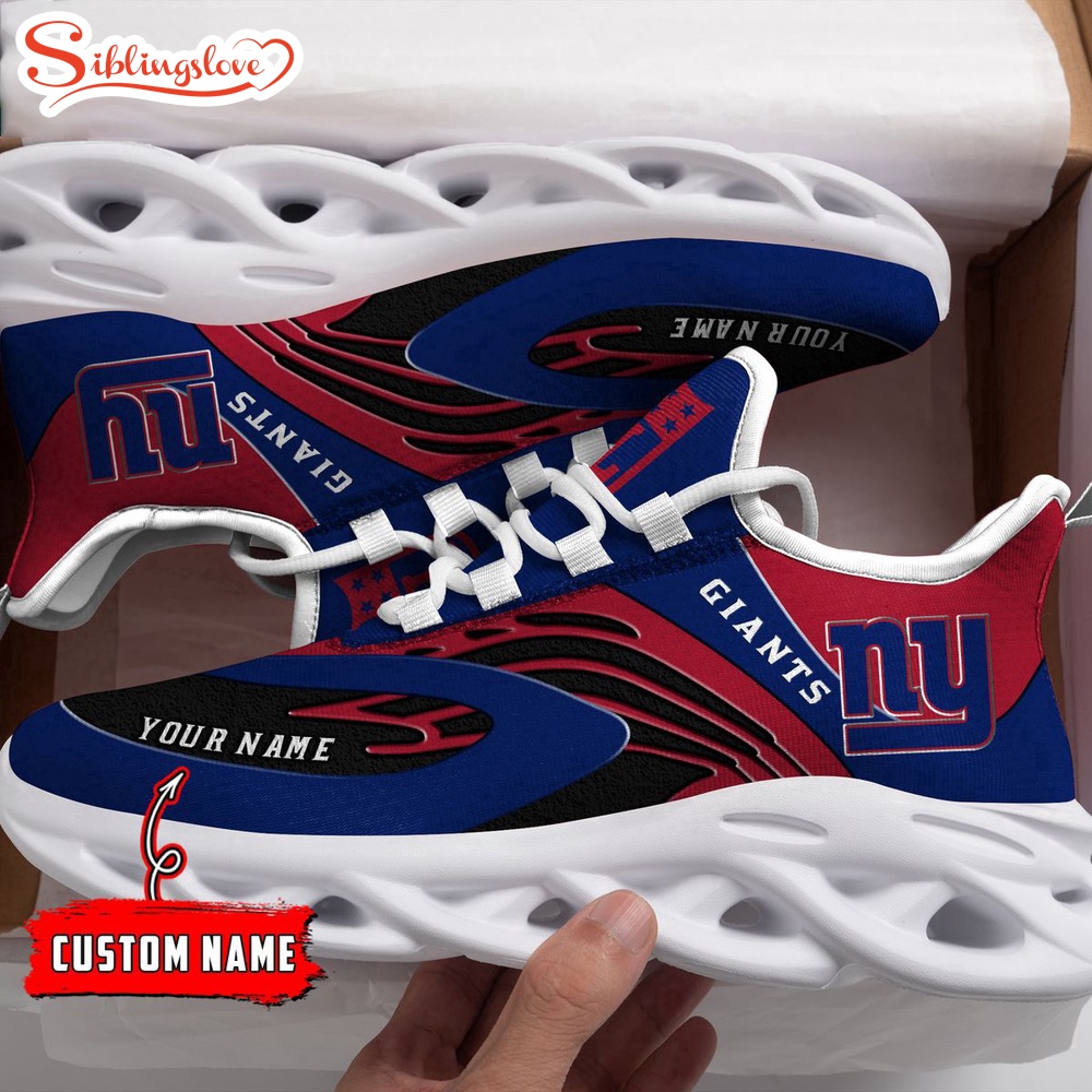 Custom Name New York Giants NFL Max Soul Shoes Gift For Fans