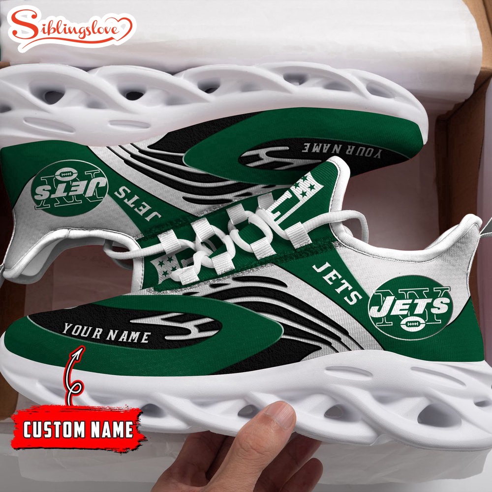 Custom Name New York Jets NFL Max Soul Shoes Gift For Fans