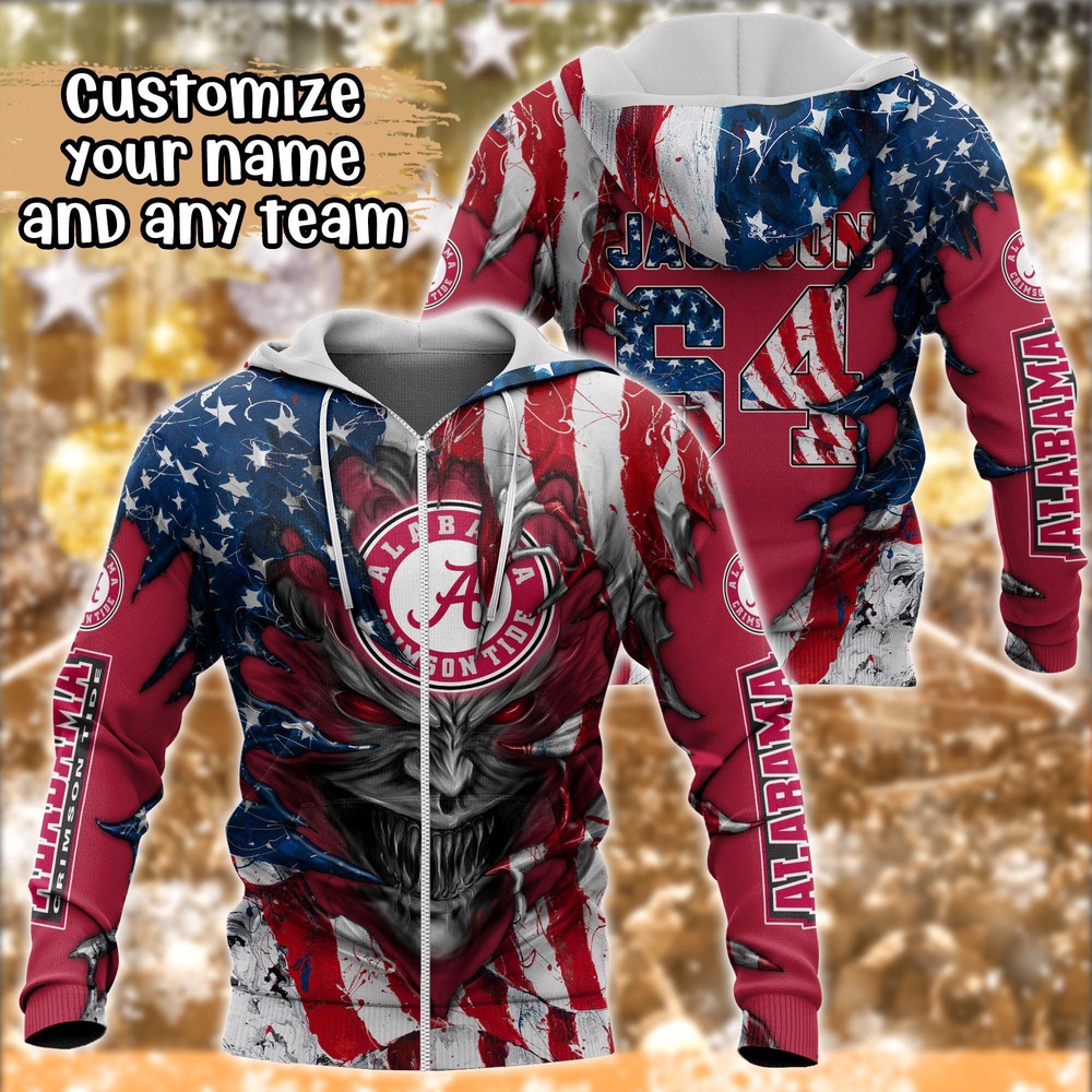 Customized NCAA Alabama Crimson Tide Hoodie 3D Athletic Bliss For Fans Customized NCAA Alabama Crimson Tide Hoodie 3D Athletic Bliss For Fans