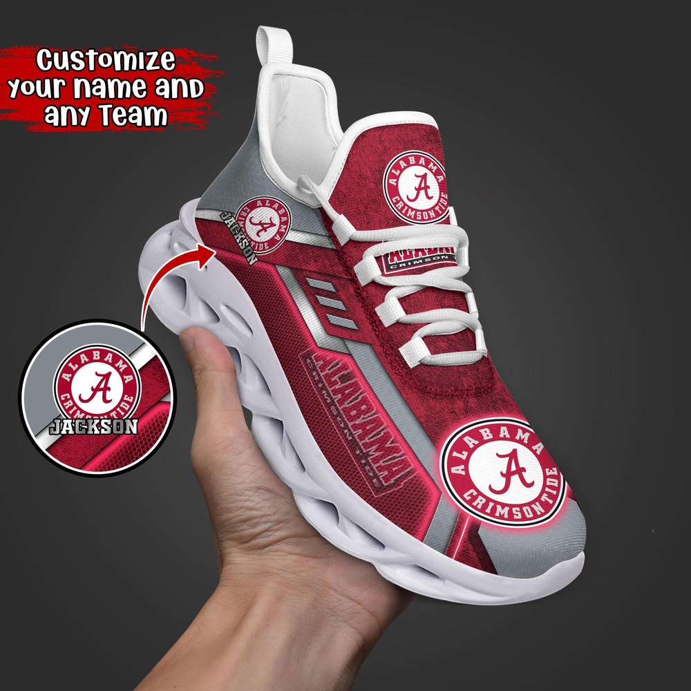 Customized NCAA Alabama Crimson Tide Sneaker Max Soul Shoes Soulful Stride Customized NCAA Alabama Crimson Tide Sneaker Max Soul Shoes Soulful Stride