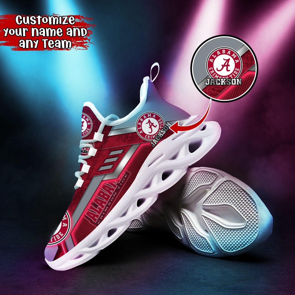 Customized NCAA Alabama Crimson Tide Sneaker Max Soul Shoes Soulful Stride Customized NCAA Alabama Crimson Tide Sneaker Max Soul Shoes Soulful Stride