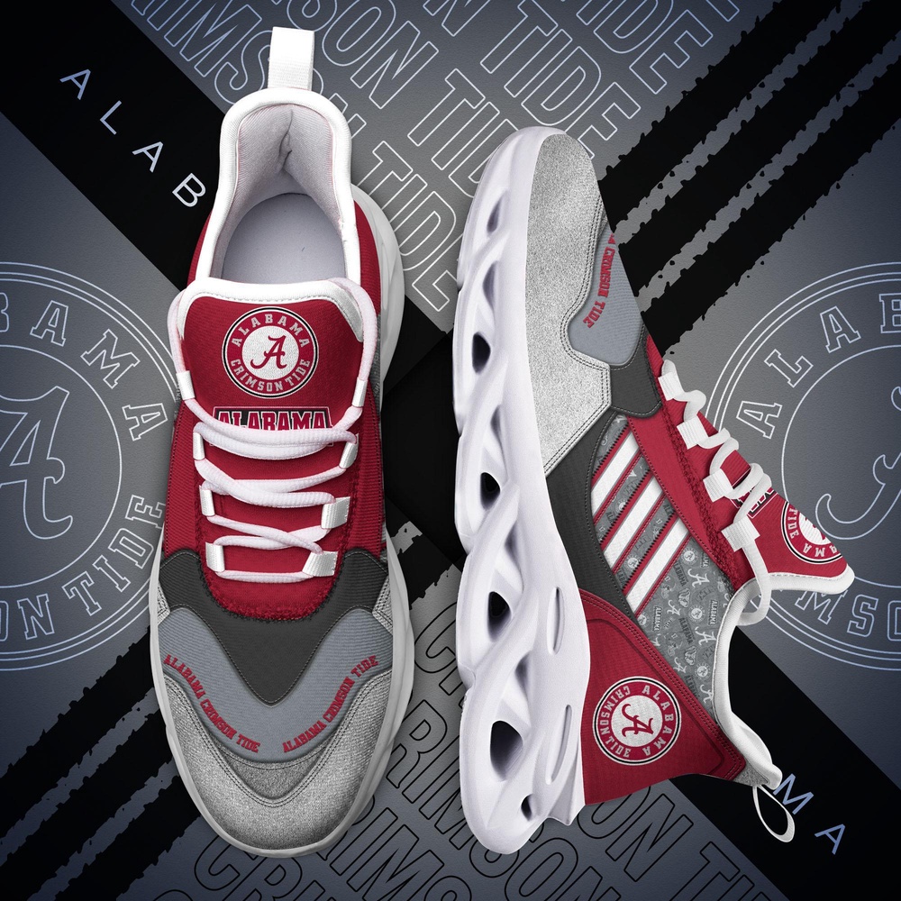 Customized NCAA Alabama Crimson Tide Sneaker Max Soul Shoes Sporty Soul Customized NCAA Alabama Crimson Tide Sneaker Max Soul Shoes Sporty Soul