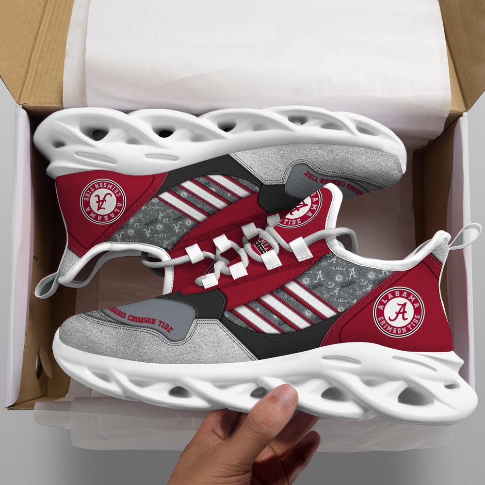 Customized NCAA Alabama Crimson Tide Sneaker Max Soul Shoes Sporty Soul Customized NCAA Alabama Crimson Tide Sneaker Max Soul Shoes Sporty Soul