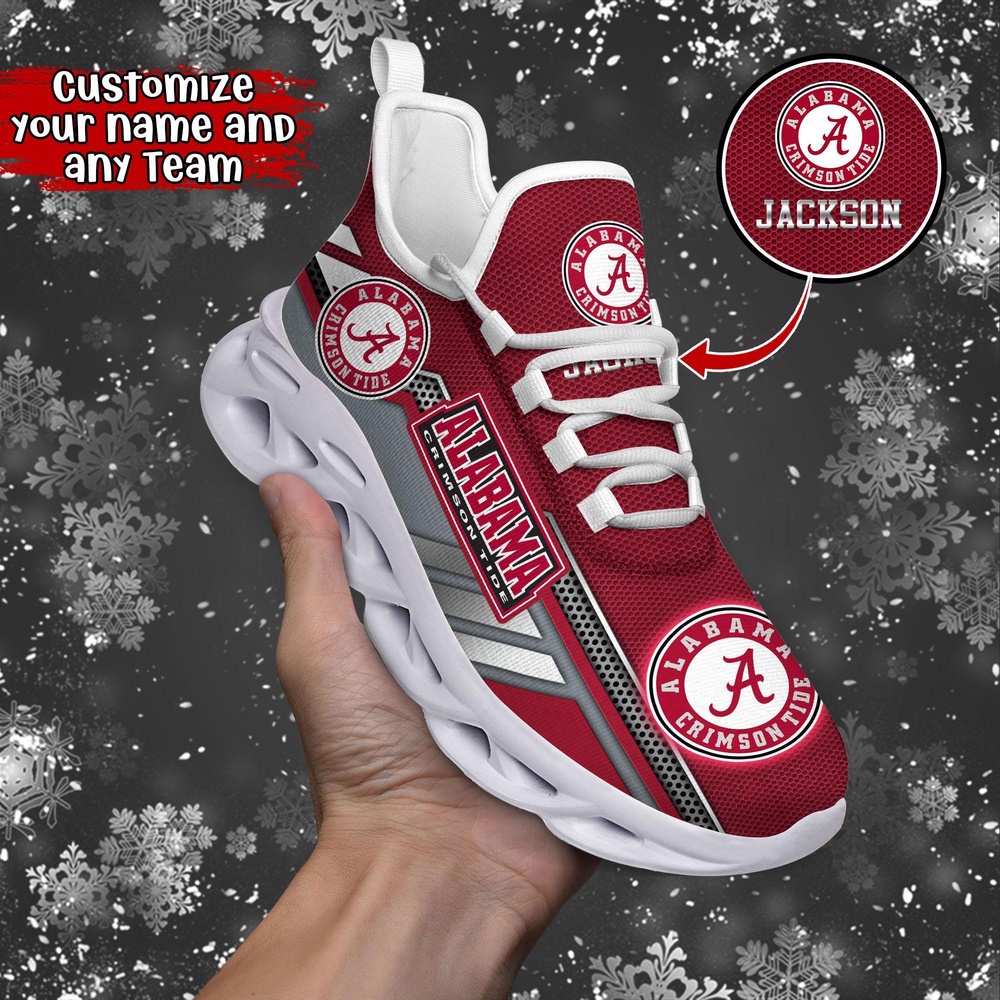 Customized NCAA Alabama Crimson Tide Sneaker Max Soul Shoes Stride Stylishly Customized NCAA Alabama Crimson Tide Sneaker Max Soul Shoes Stride Stylishly