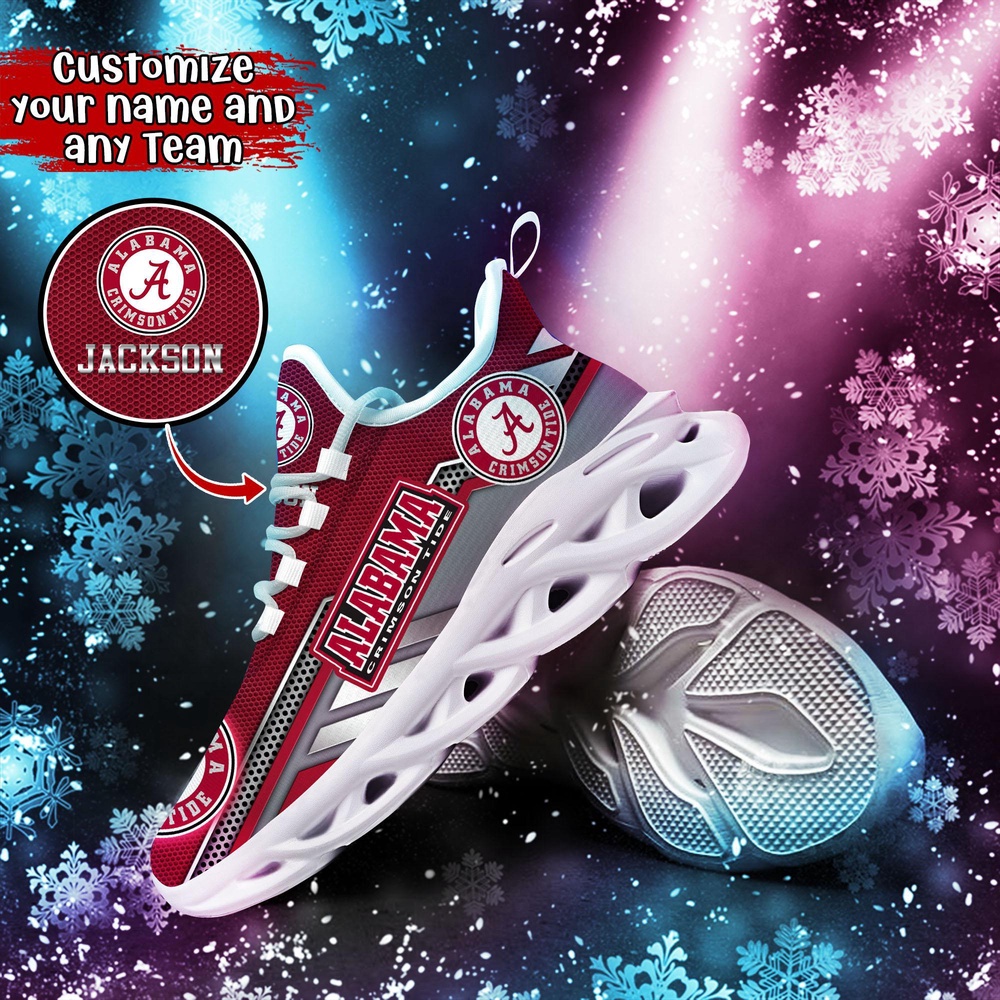 Customized NCAA Alabama Crimson Tide Sneaker Max Soul Shoes Stride Stylishly Customized NCAA Alabama Crimson Tide Sneaker Max Soul Shoes Stride Stylishly