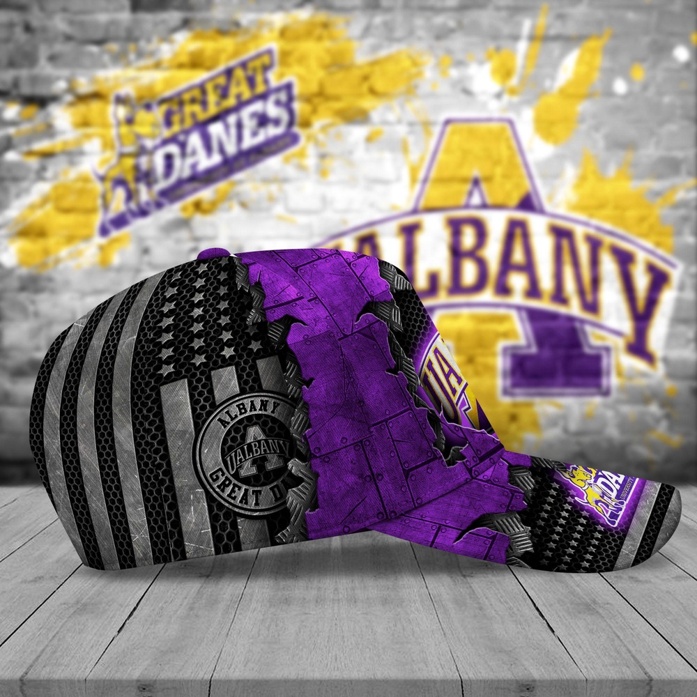 Customized NCAA Albany Great Danes Baseball Cap Comfy Magic Headpiece
