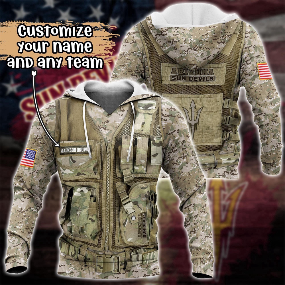 Customized NCAA Arizona State Sun Devils Hoodie 3D Camo Hoodie Harmony For Fans Customized NCAA Arizona State Sun Devils Hoodie 3D Camo Hoodie Harmony For Fans