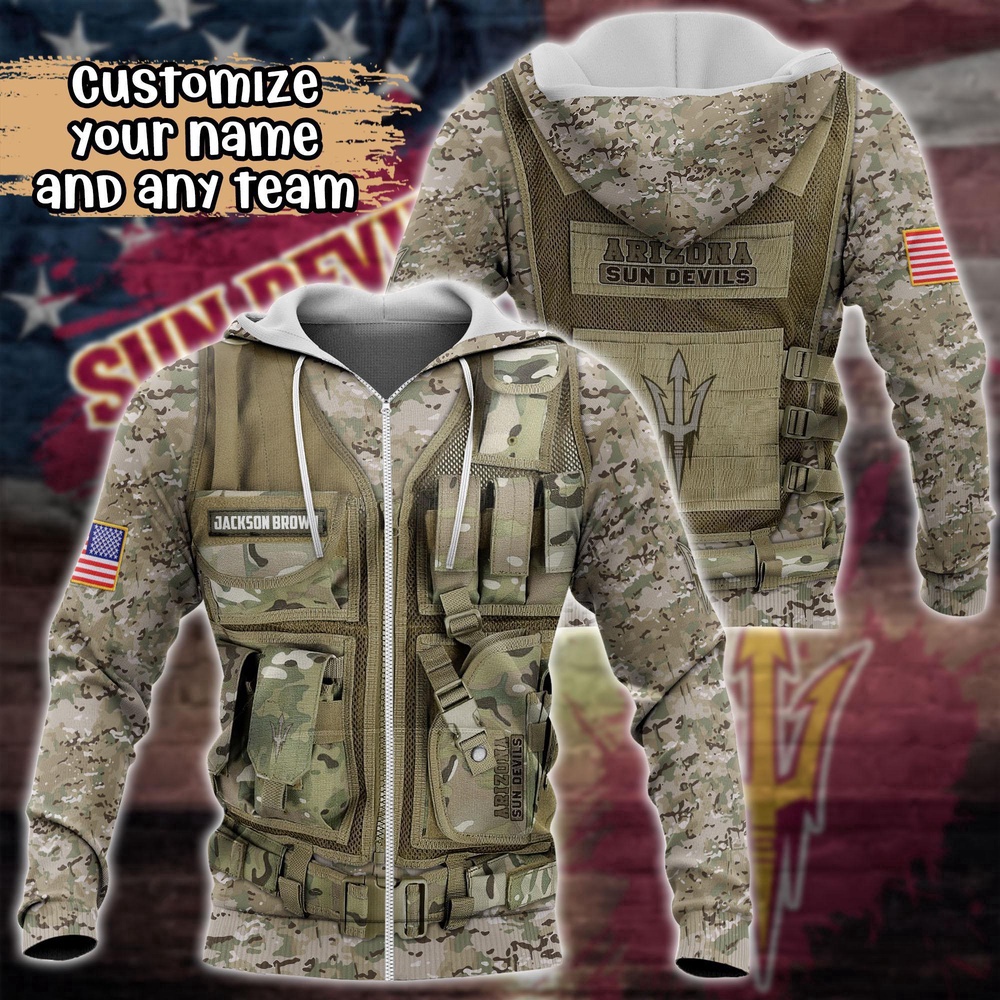 Customized NCAA Arizona State Sun Devils Hoodie 3D Camo Hoodie Harmony For Fans Customized NCAA Arizona State Sun Devils Hoodie 3D Camo Hoodie Harmony For Fans