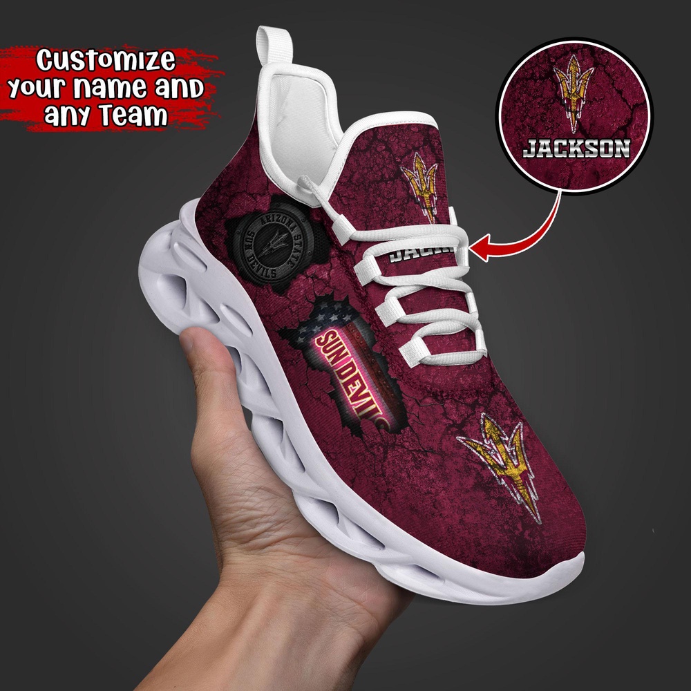 Customized NCAA Arizona State Sun Devils Sneaker Max Soul Shoes Max Comfort Glide Customized NCAA Arizona State Sun Devils Sneaker Max Soul Shoes Max Comfort Glide