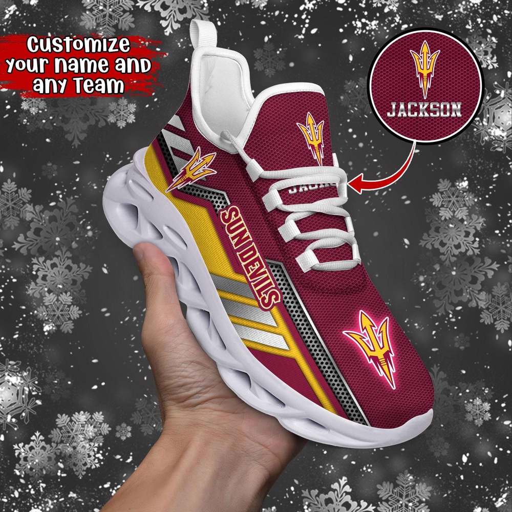 Customized NCAA Arizona State Sun Devils Sneaker Max Soul Shoes Stride Chic Blissful Parade Customized NCAA Arizona State Sun Devils Sneaker Max Soul Shoes Stride Chic Blissful Parade