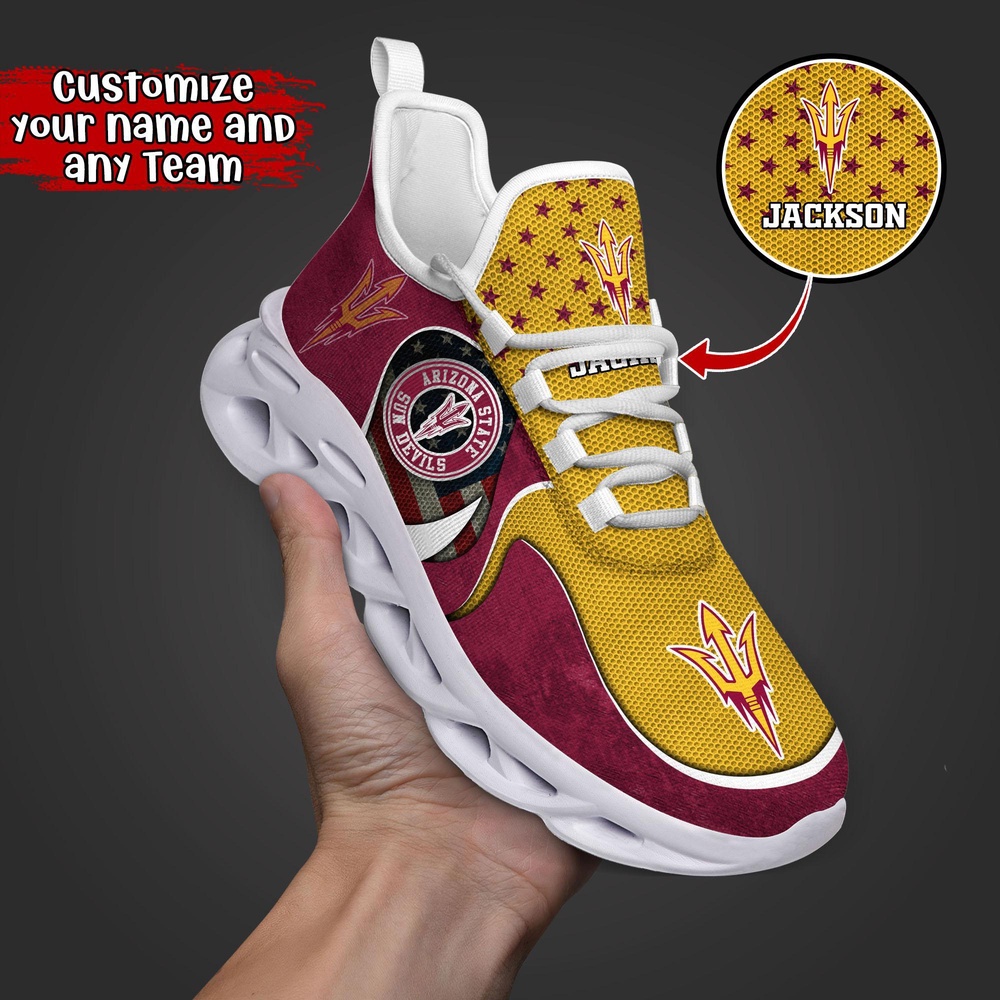 Customized NCAA Arizona State Sun Devils Sneaker Max Soul Shoes Stride Glamorous Soul Customized NCAA Arizona State Sun Devils Sneaker Max Soul Shoes Stride Glamorous Soul