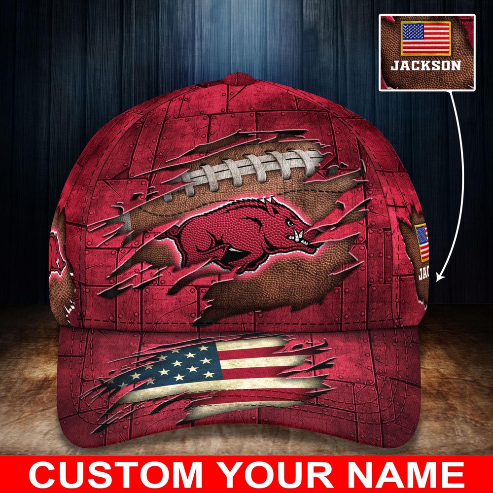 Customized NCAA Arkansas Razorbacks Baseball Cap Forward Streetwear Vibes Customized NCAA Arkansas Razorbacks Baseball Cap Forward Streetwear Vibes