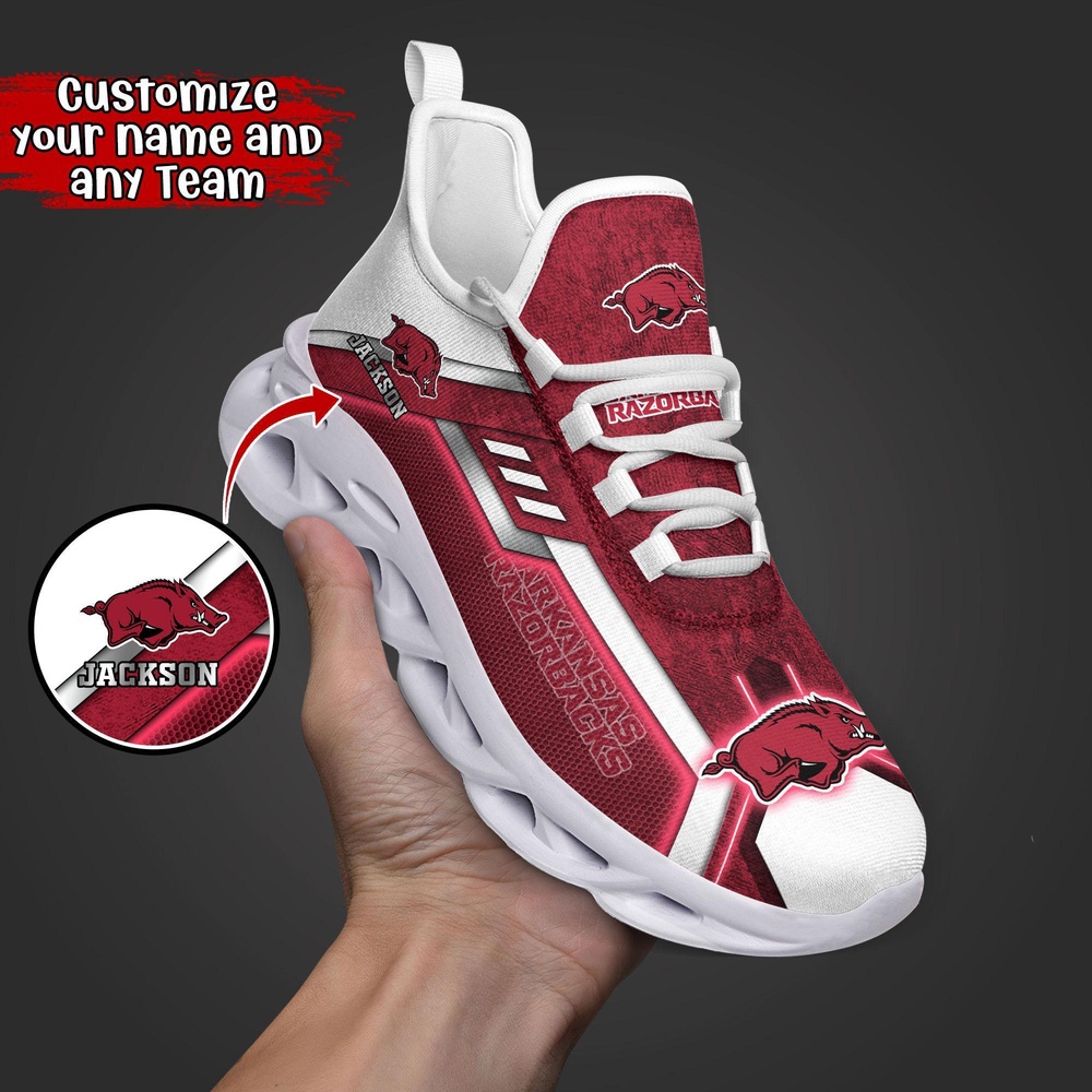 Customized NCAA Arkansas Razorbacks Sneaker Max Soul Shoes Soulful Steps Customized NCAA Arkansas Razorbacks Sneaker Max Soul Shoes Soulful Steps