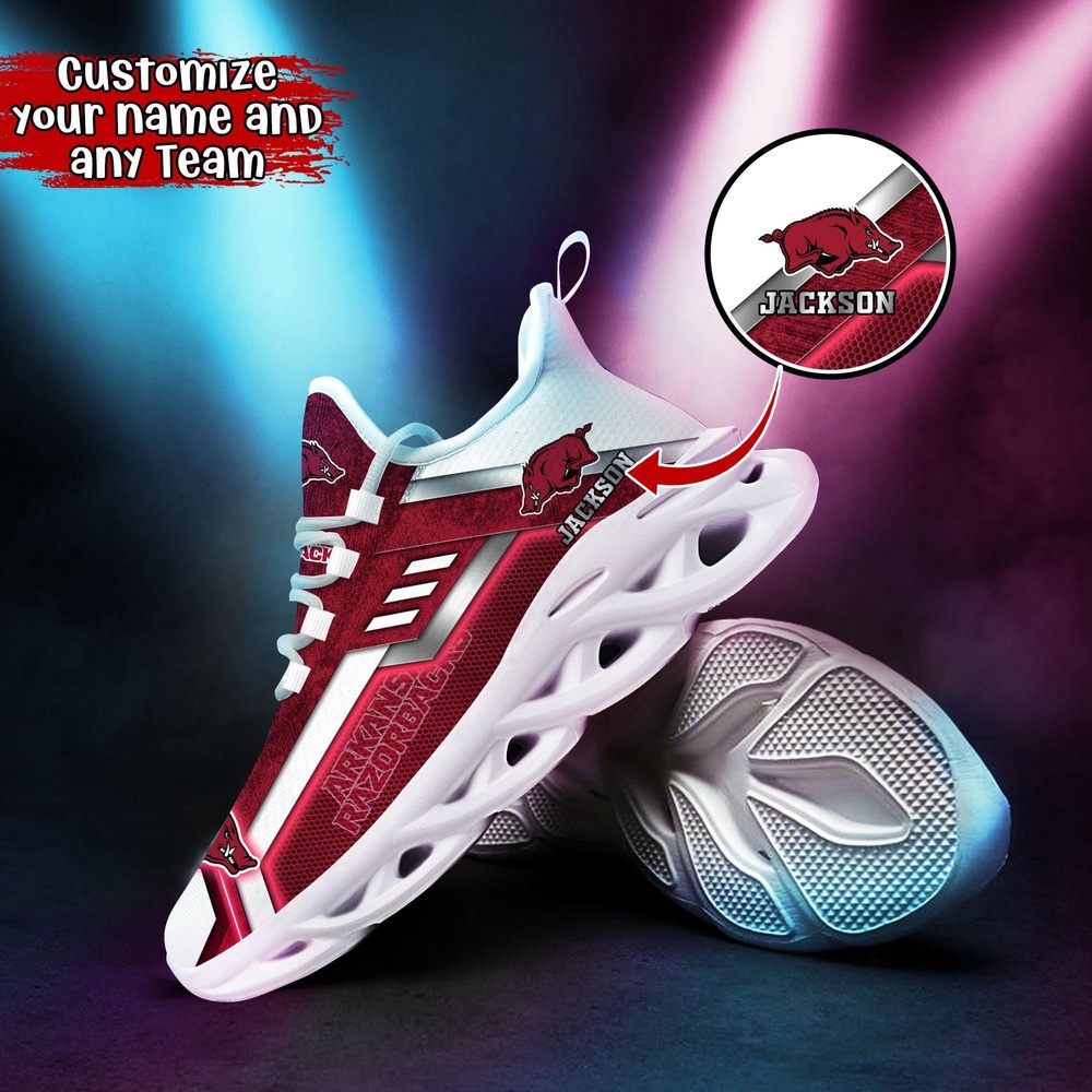 Customized NCAA Arkansas Razorbacks Sneaker Max Soul Shoes Soulful Steps Customized NCAA Arkansas Razorbacks Sneaker Max Soul Shoes Soulful Steps