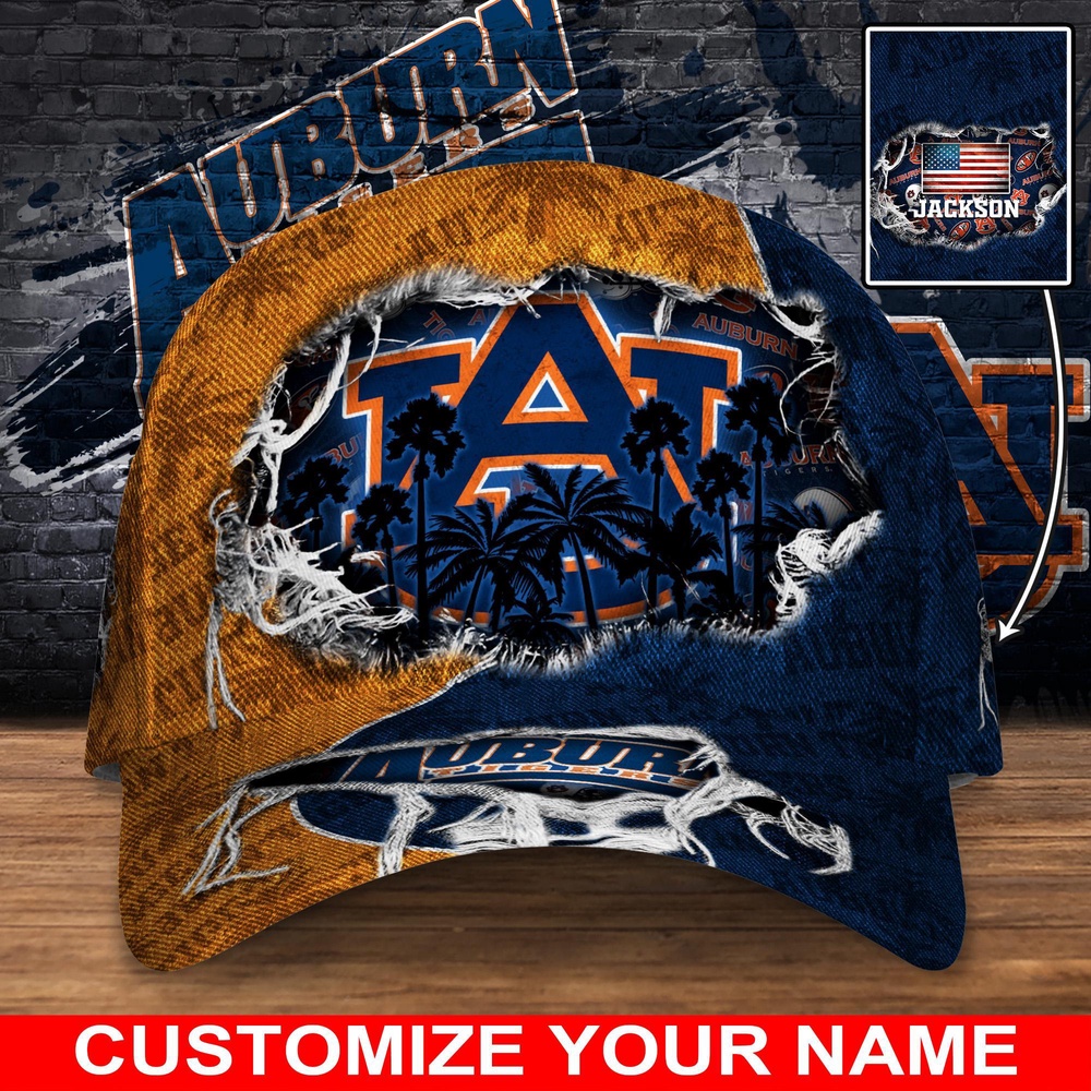 Customized NCAA Auburn Tigers Baseball Cap Sporty Elegance Vibes Customized NCAA Auburn Tigers Baseball Cap Sporty Elegance Vibes