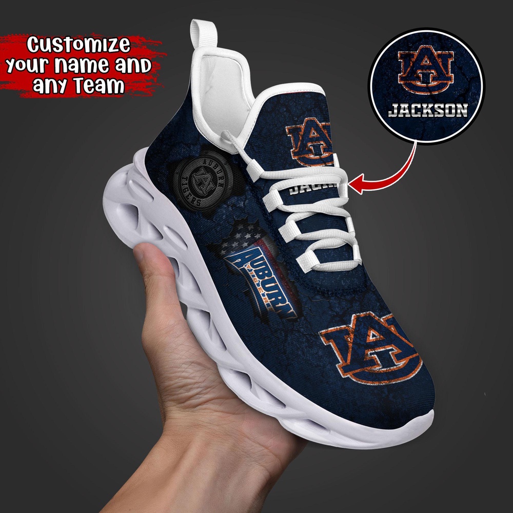 Customized NCAA Auburn Tigers Sneaker Max Soul Shoes Max Comfort Customized NCAA Auburn Tigers Sneaker Max Soul Shoes Max Comfort