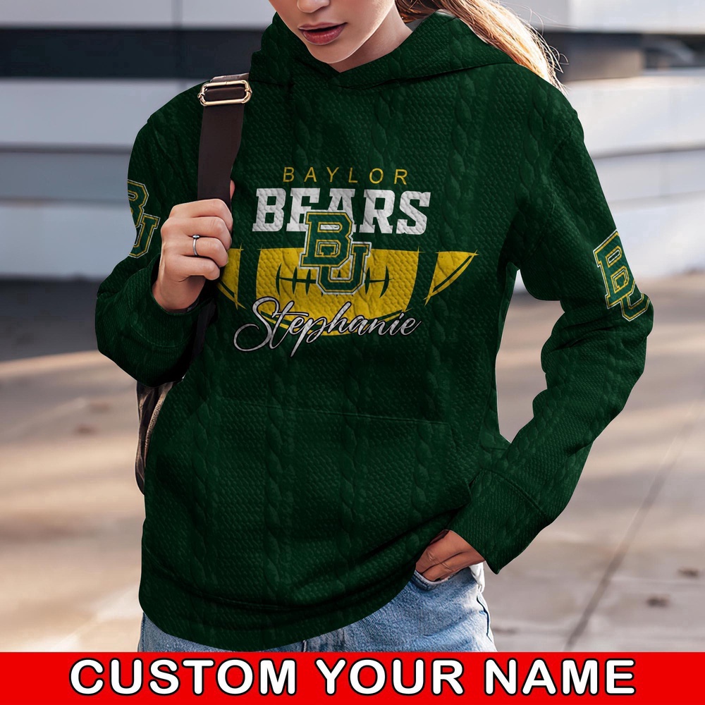 Customized NCAA Baylor Bears Hoodie 3D Athletic Elegance For Fans Customized NCAA Baylor Bears Hoodie 3D Athletic Elegance For Fans