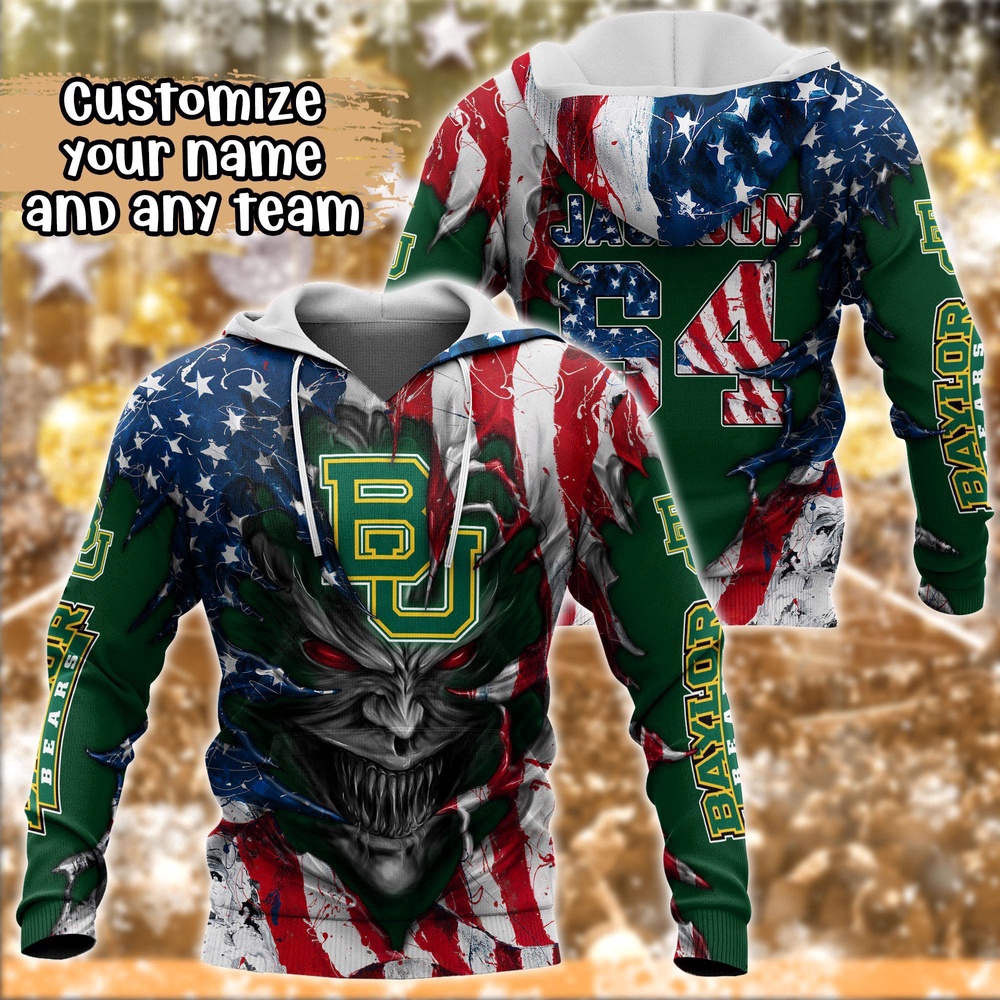 Customized NCAA Baylor Bears Hoodie 3D Signature Style For Fans Customized NCAA Baylor Bears Hoodie 3D Signature Style For Fans