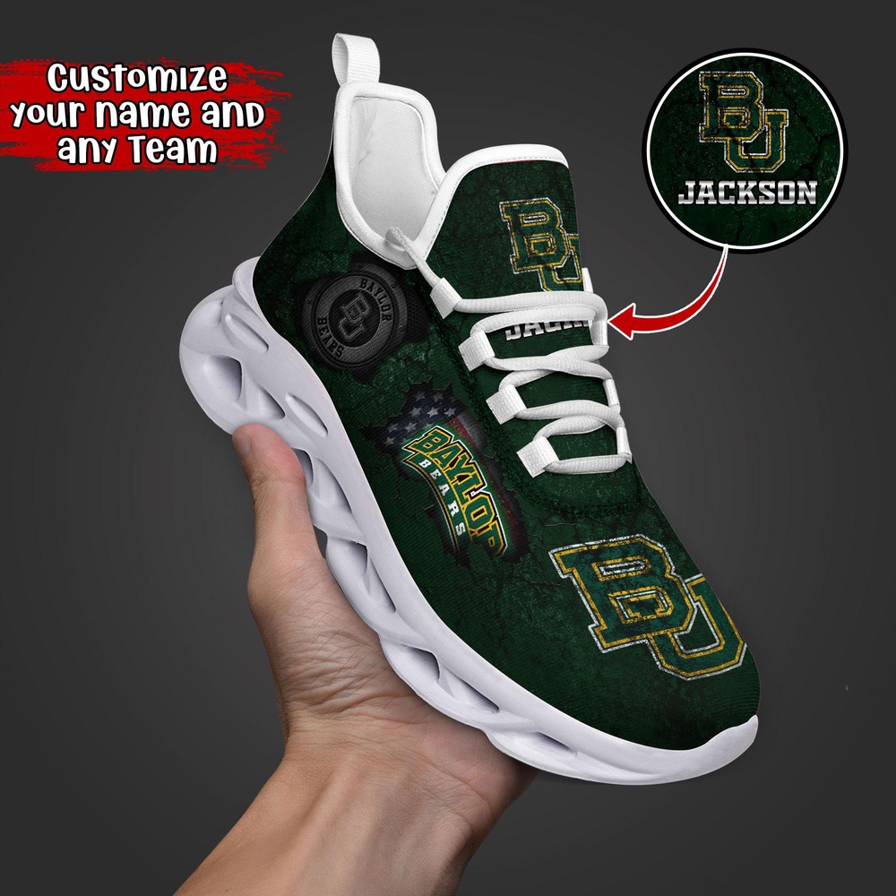 Customized NCAA Baylor Bears Sneaker Max Soul Shoes Max Comfort Glide Customized NCAA Baylor Bears Sneaker Max Soul Shoes Max Comfort Glide