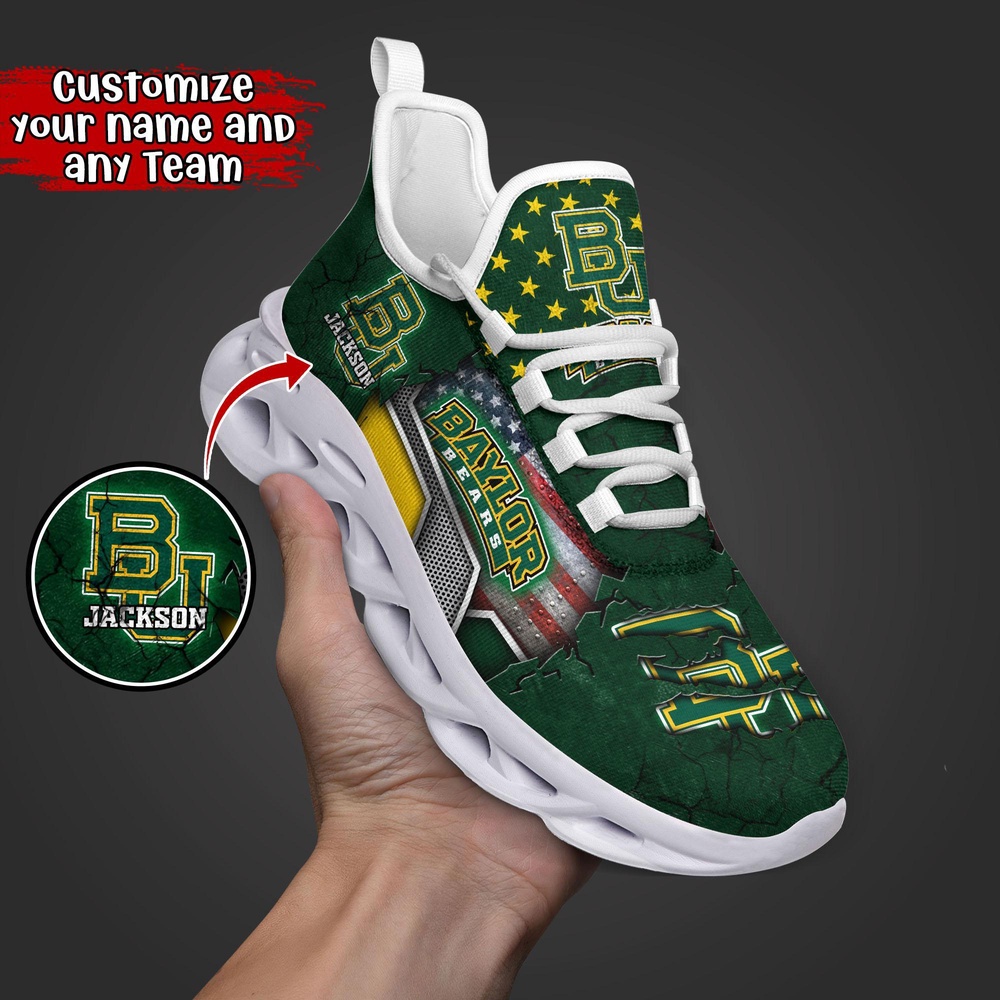 Customized NCAA Baylor Bears Sneaker Max Soul Shoes Sneaker Elegance Fusion Customized NCAA Baylor Bears Sneaker Max Soul Shoes Sneaker Elegance Fusion