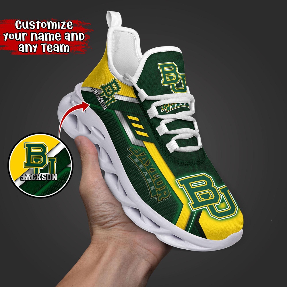 Customized NCAA Baylor Bears Sneaker Max Soul Shoes Soulful Steps Customized NCAA Baylor Bears Sneaker Max Soul Shoes Soulful Steps