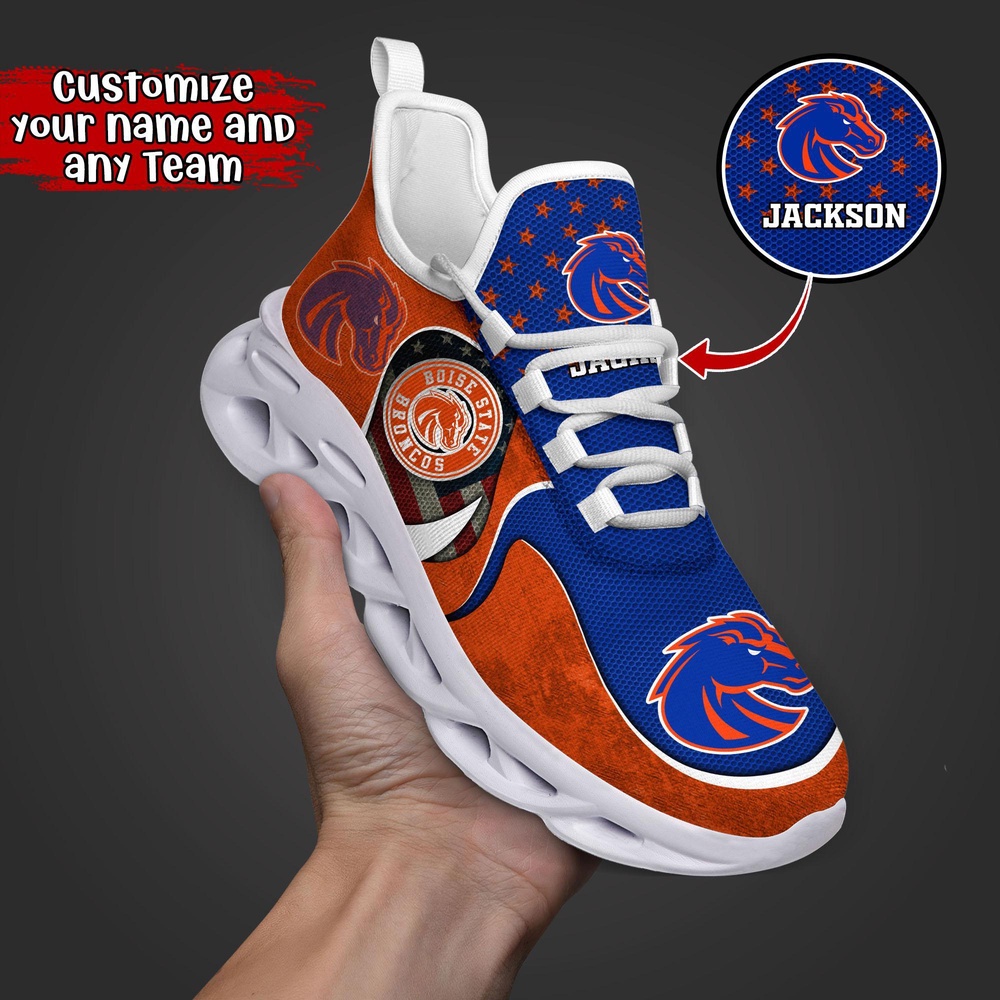 Customized NCAA Boise State Broncos Sneaker Max Soul Shoes Sole Bliss Customized NCAA Boise State Broncos Sneaker Max Soul Shoes Sole Bliss