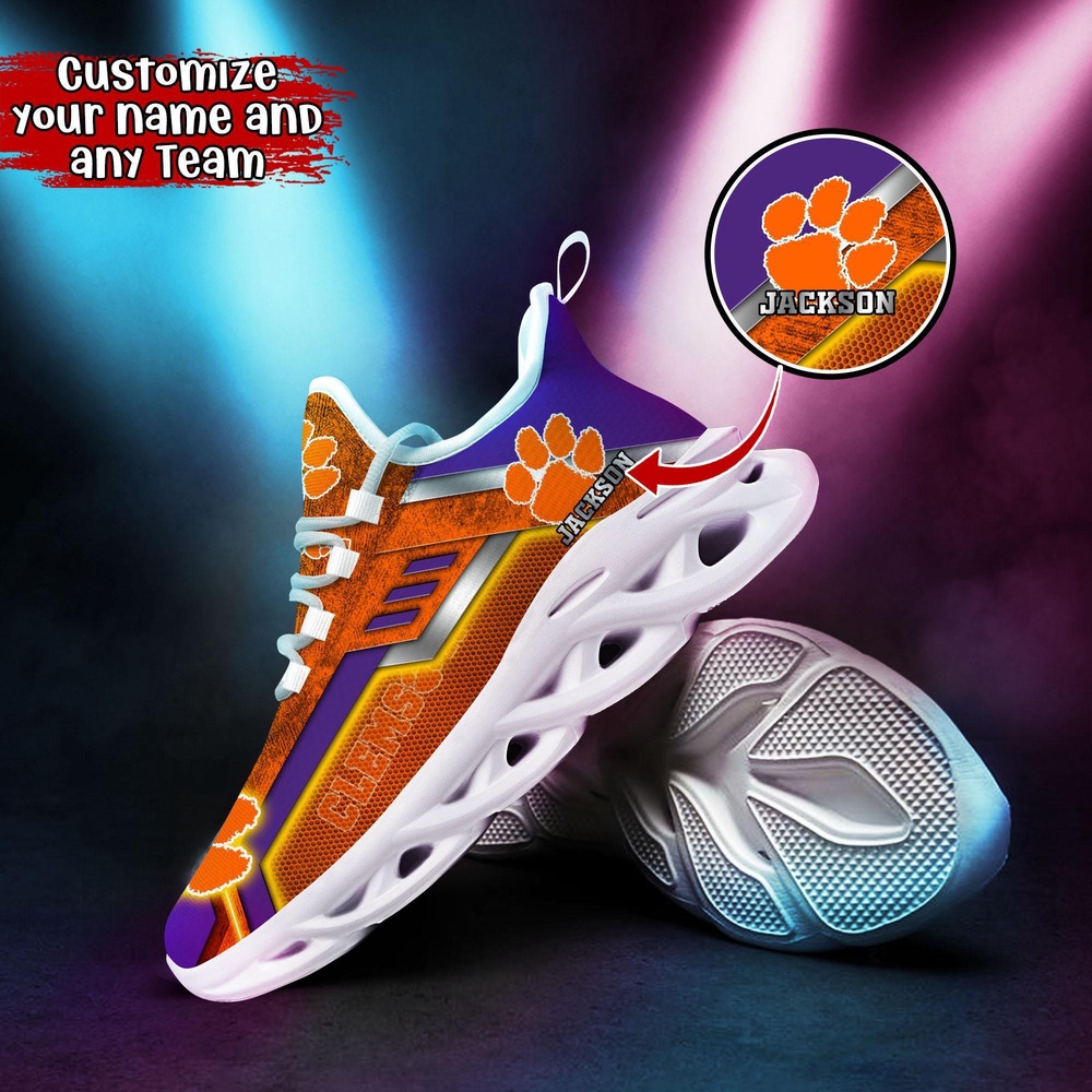 Customized NCAA Clemson Tigers Sneaker Max Soul Shoes Soulful Stride Customized NCAA Clemson Tigers Sneaker Max Soul Shoes Soulful Stride