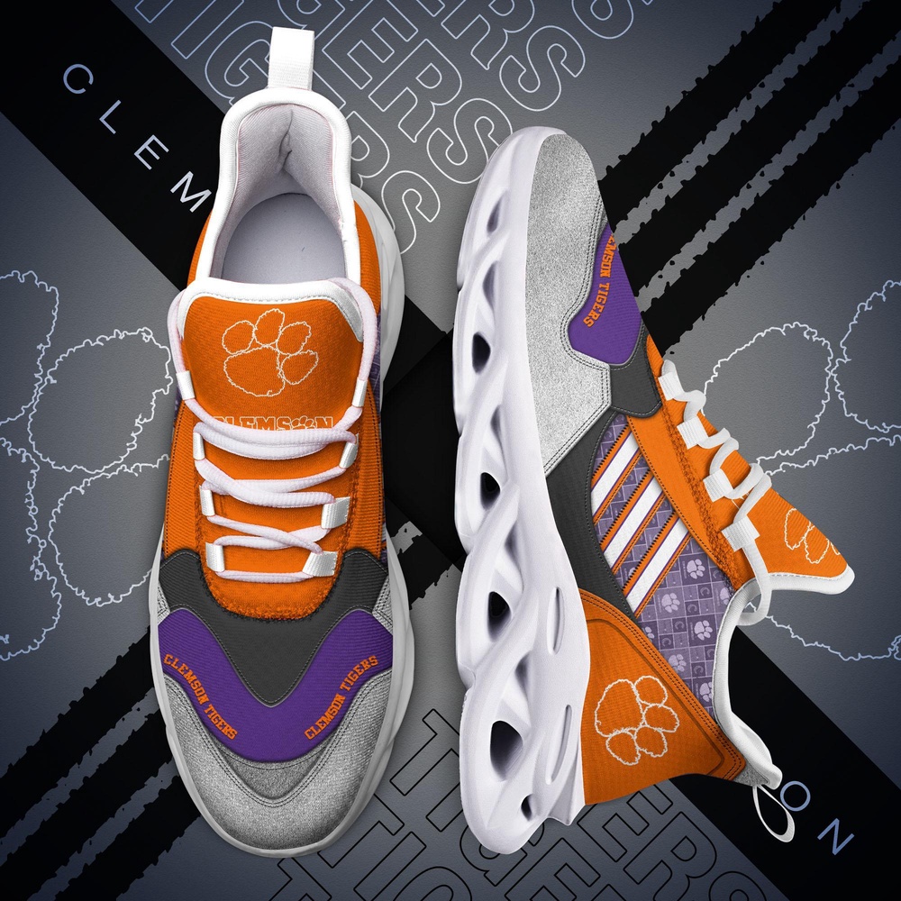 Customized NCAA Clemson Tigers Sneaker Max Soul Shoes Sporty Soul Customized NCAA Clemson Tigers Sneaker Max Soul Shoes Sporty Soul