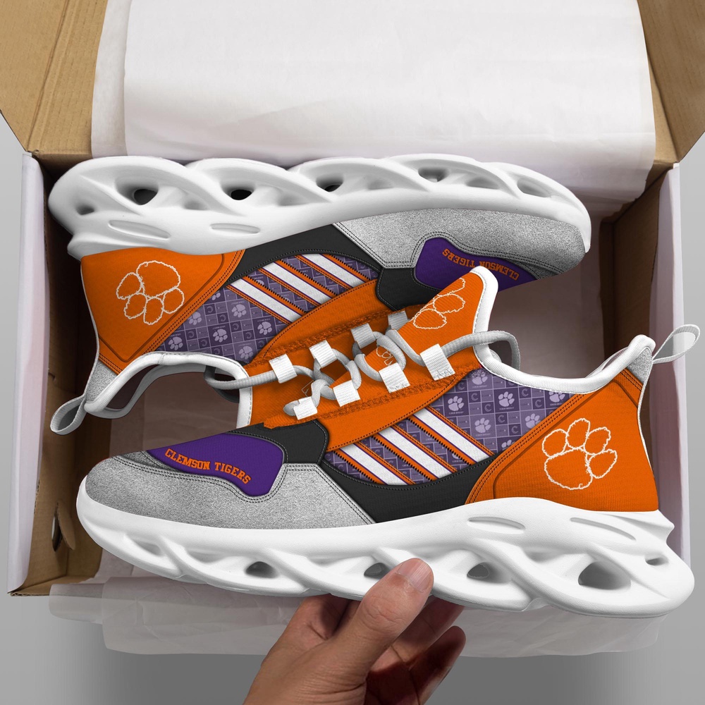 Customized NCAA Clemson Tigers Sneaker Max Soul Shoes Sporty Soul Customized NCAA Clemson Tigers Sneaker Max Soul Shoes Sporty Soul