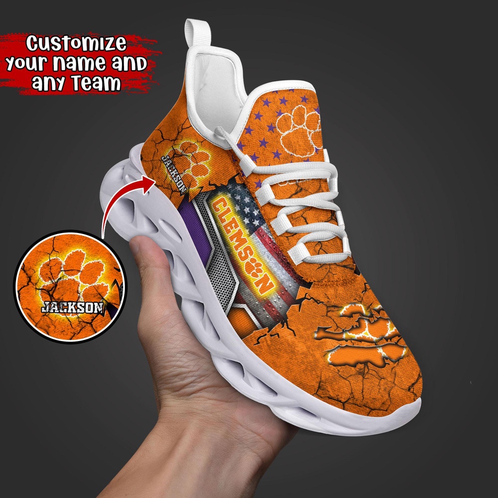 Customized NCAA Clemson Tigers Sneaker Max Soul Shoes Stride In Style Customized NCAA Clemson Tigers Sneaker Max Soul Shoes Stride In Style
