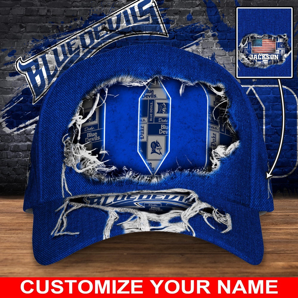 Customized NCAA Duke Blue Devils Baseball Cap Trendsetting Threads Fashion Customized NCAA Duke Blue Devils Baseball Cap Trendsetting Threads Fashion