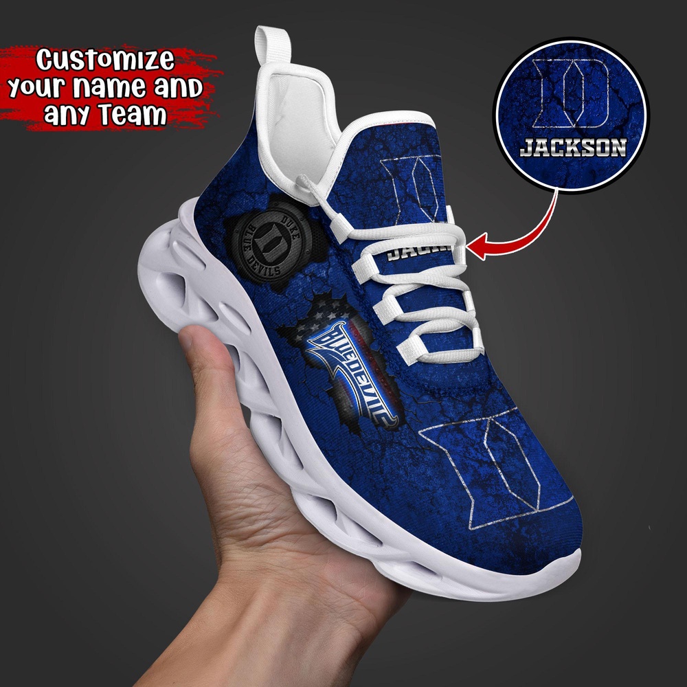 Customized NCAA Duke Blue Devils Sneaker Max Soul Shoes Max Comfort Glide Customized NCAA Duke Blue Devils Sneaker Max Soul Shoes Max Comfort Glide