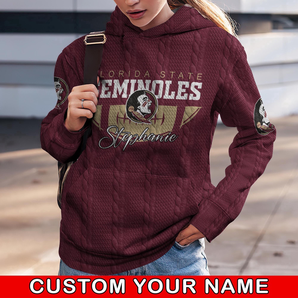 Customized NCAA Florida State Seminoles Hoodie 3D Athletic Elegance For Fans