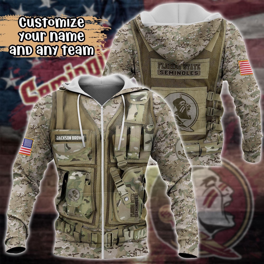 Customized NCAA Florida State Seminoles Hoodie 3D Camo Hoodie Harmony For Fans Customized NCAA Florida State Seminoles Hoodie 3D Camo Hoodie Harmony For Fans