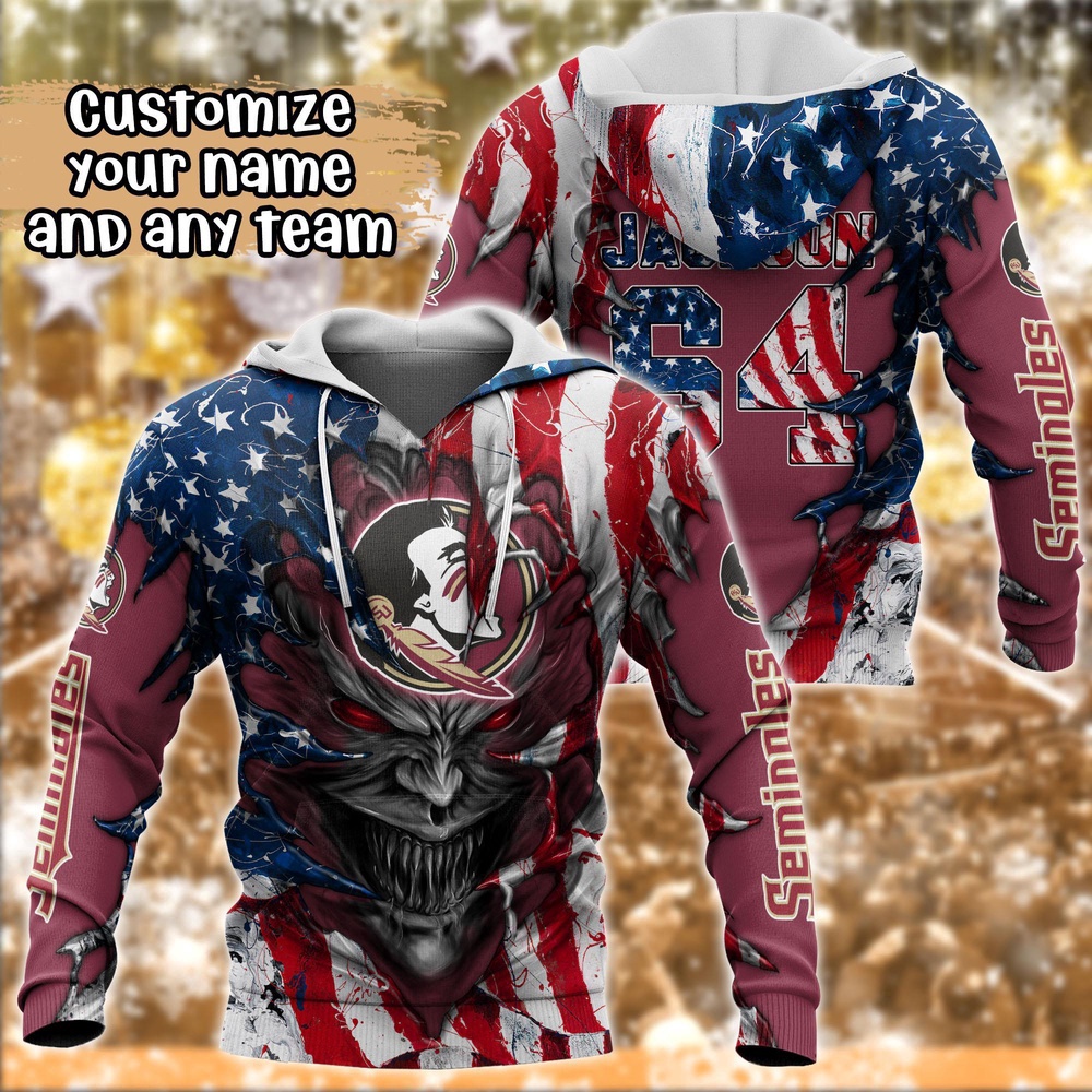 Customized NCAA Florida State Seminoles Hoodie 3D Signature Style For Fans Customized NCAA Florida State Seminoles Hoodie 3D Signature Style For Fans