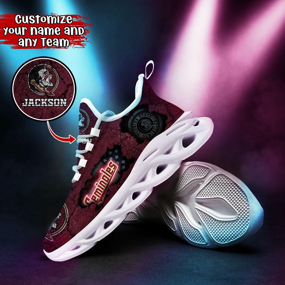Customized NCAA Florida State Seminoles Sneaker Max Soul Shoes Max Comfort Glide Customized NCAA Florida State Seminoles Sneaker Max Soul Shoes Max Comfort Glide
