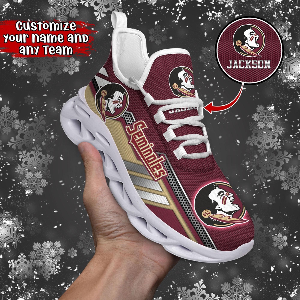 Customized NCAA Florida State Seminoles Sneaker Max Soul Shoes Stride Chic Blissful Parade Customized NCAA Florida State Seminoles Sneaker Max Soul Shoes Stride Chic Blissful Parade