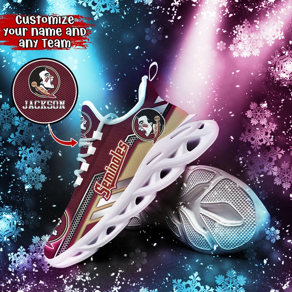 Customized NCAA Florida State Seminoles Sneaker Max Soul Shoes Stride Chic Blissful Parade Customized NCAA Florida State Seminoles Sneaker Max Soul Shoes Stride Chic Blissful Parade