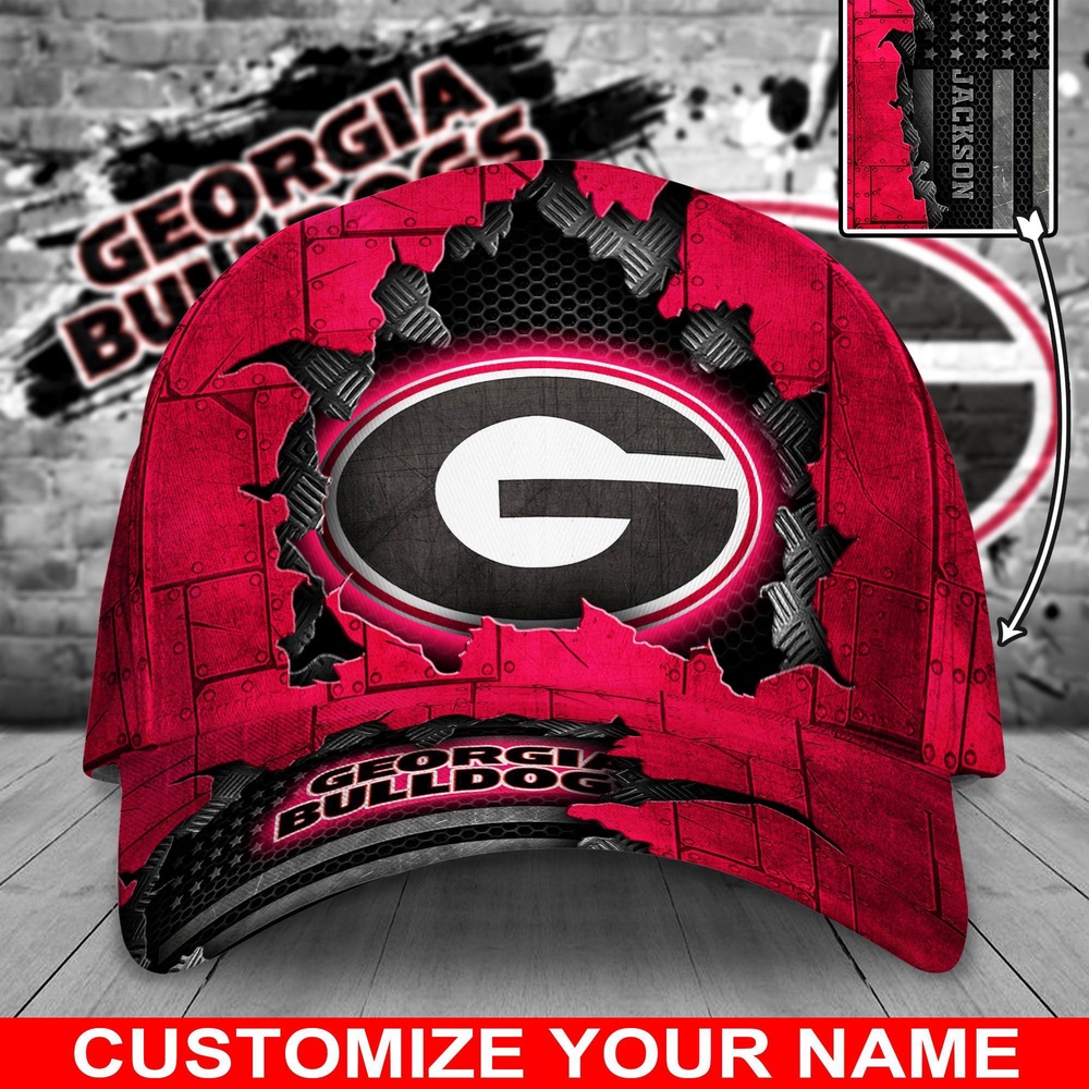 Custom Name NCAA Georgia Bulldogs Baseball Cap Glamorous Hat Bliss Custom Name NCAA Georgia Bulldogs Baseball Cap Glamorous Hat Bliss
