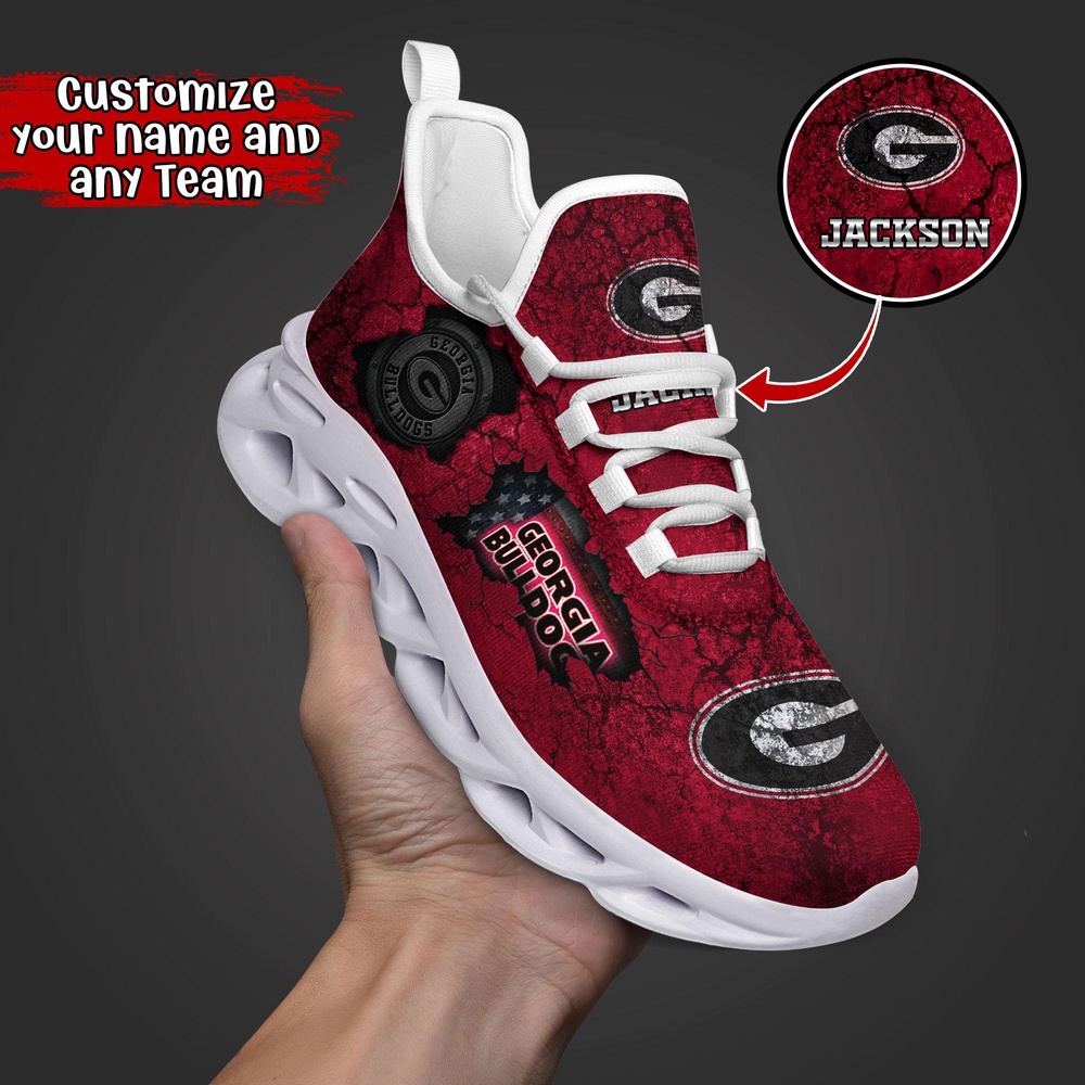 Customized NCAA Georgia Bulldogs Sneaker Max Soul Shoes Max Comfort