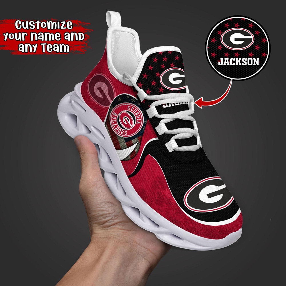 Customized NCAA Georgia Bulldogs Sneaker Max Soul Shoes Sole Bliss Customized NCAA Georgia Bulldogs Sneaker Max Soul Shoes Sole Bliss